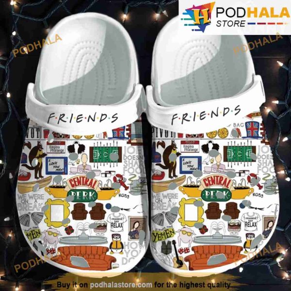 Friends Tv Central Perk Pattern Crocs
