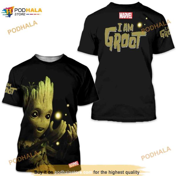 Full Printed Brand New Fashion 3D Shirt I Am Groot