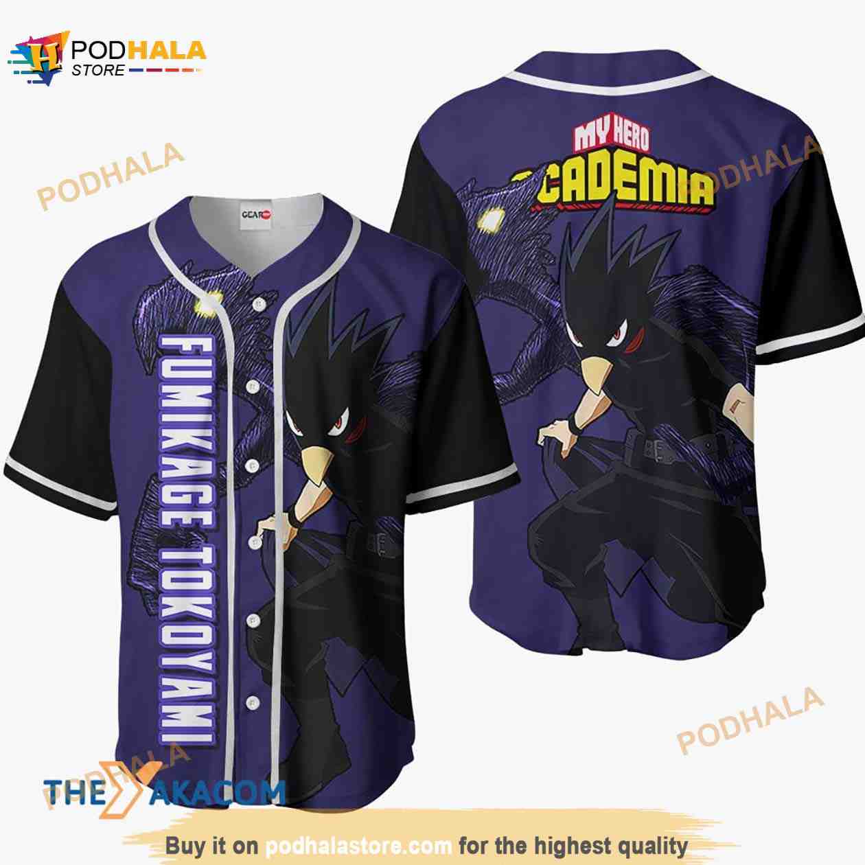 Fumikage Tokoyami My Hero Academia Anime 3D Baseball Jersey Shirt - Bring  Your Ideas, Thoughts And Imaginations Into Reality Today