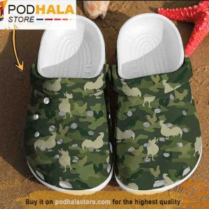 Funny Camo Chicken Animals 3D Crocs Classic Clog, Funny Crocs