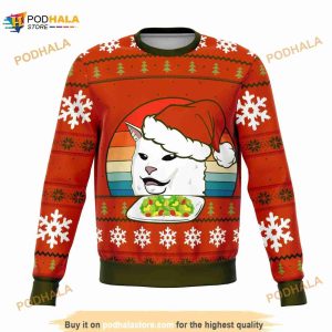 Funny Cat Meme Ugly Christmas Sweater, Funny Xmas Gifts