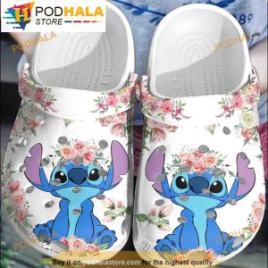 Funny Disney Stitch Floral Crocband 3D Crocs Crocband Clog