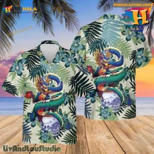 Funny Dragon Summer Hawaiian Shirt, Vintage Dragon Tropical Hawaii Shirt