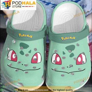 Funny Face Bulbasaur Pokemon 3D Crocs, Funny Crocs