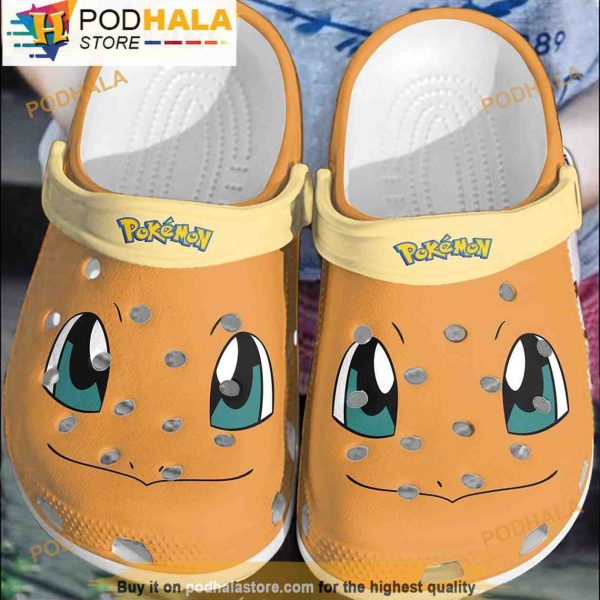 Funny Face Charmander Pokemon 3D Clog Shoes, Funny Clog