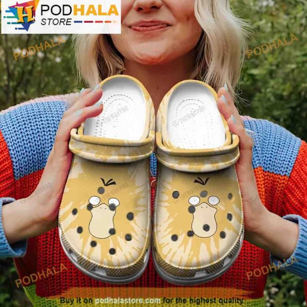 Funny Face Psyduck Pokemon 3D Crocs Clog Shoes, Funny Crocs
