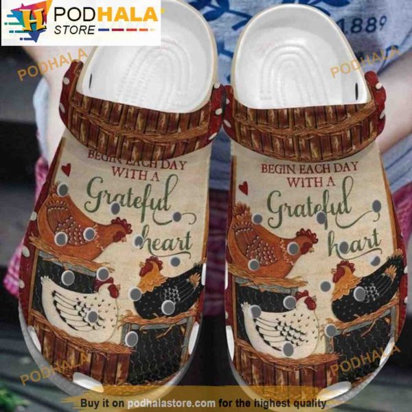 Funny Famillys Chicken Gifts 3D Crocs Clog Shoes, Funny Crocs