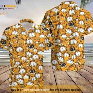 Funny Gay Garfield Hawaiian Shirt, Garfield 3D Aloha Shirt