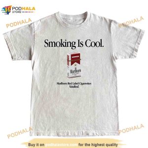 Funny Ironic "Smoking is Cool" Shirt, Vintage Marlboro Smoking Tobacco Tee