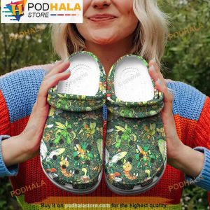 Funny Movie Leaf Type Pokemon 3D Clog Shoes