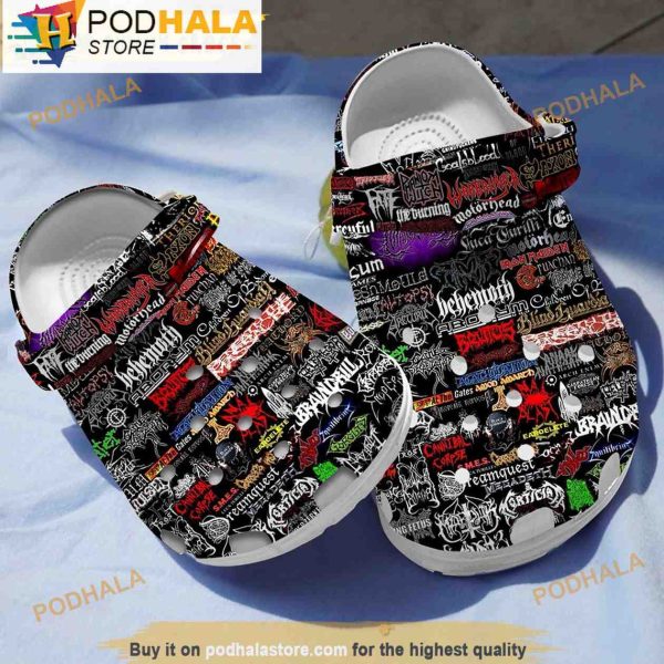Funny Music Metal Rock Band 3D Clog