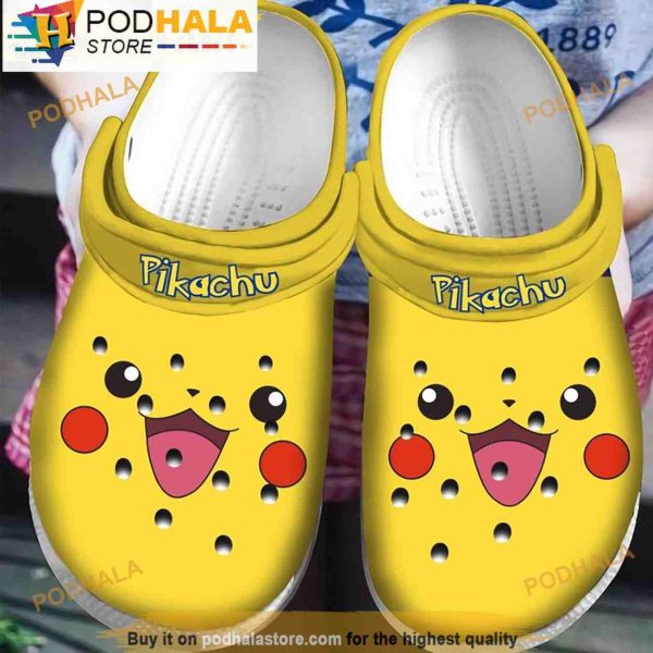 Funny Pikachu Yellow 3D Crocs, Funny Crocs