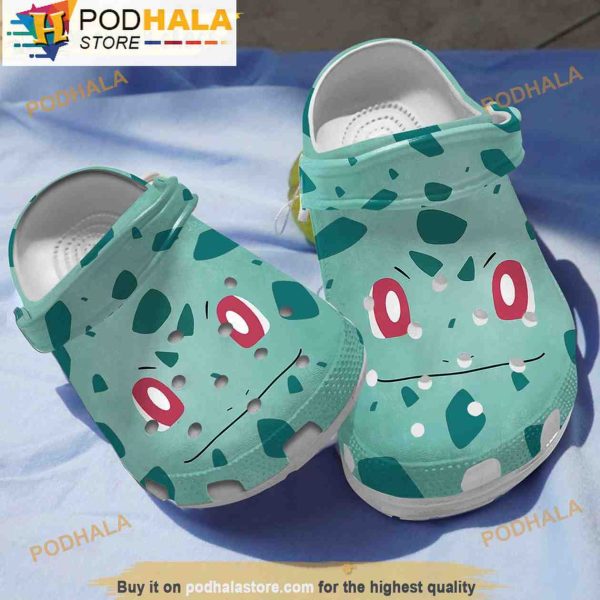 Funny Pokemon Bulbasaur 3D Crocs, Funny Crocs
