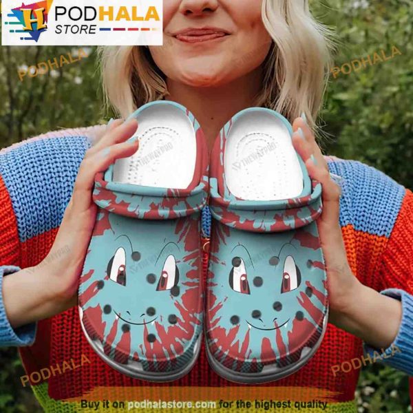 Funny Smile Squirtle Pokemon 3D Clog Shoes, Funny Clog