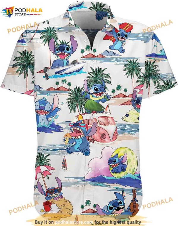 Funny Stitch Disney Hawaiian Shirt For Men Women