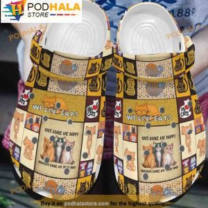 Funny We Love Cat 3D Crocs, Funny Crocs