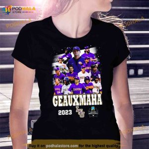 Geauxmaha 2023 LSU Tigers 2023 Men’s College Worlde Series Shirt