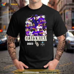 Geauxmaha 2023 Lsu Tigers 2023 Men's College Worlde Series Shirt 2