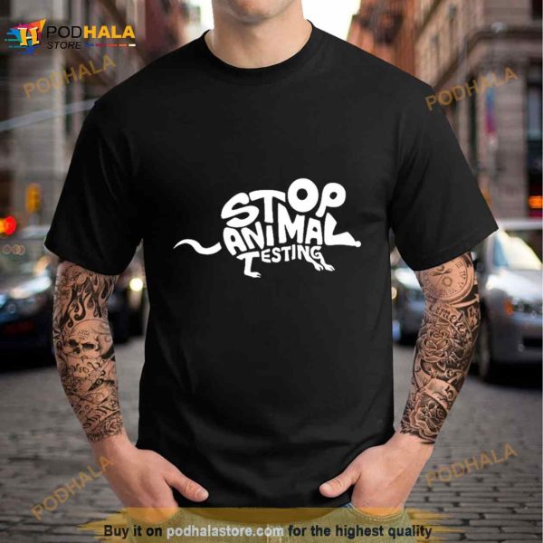 Geometric Art Stop Animal Testing Animal Protection Shirt