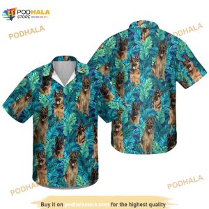 German Shepherd Dog Hawaiian Shirt, German Shepherd Dog Beach Shirt