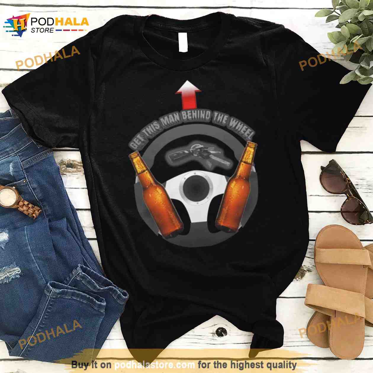 Get This Man Behind The Wheel Tee Get This Man Behind The Wheel Tee