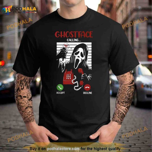 Ghostface Calling Halloween Funny Ghost Scary For Men Women Shirt