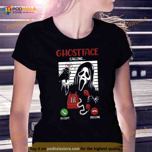 Ghostface Calling Halloween Funny Ghost Scary For Men Women Shirt