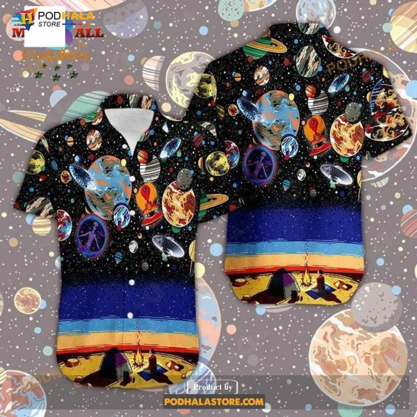 Gifury Alien UFO Hawaii Shirt Camping With UFO Galaxy Funny Hawaiian Shirt