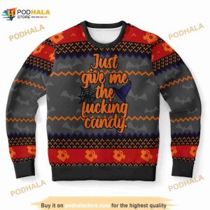 Give Me The F Candy Ugly Sweater Unisex Holiday, Funny Xmas Gifts