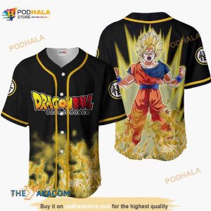 Goku Super Saiyan Dragon Ball Anime 3D Baseball Jersey