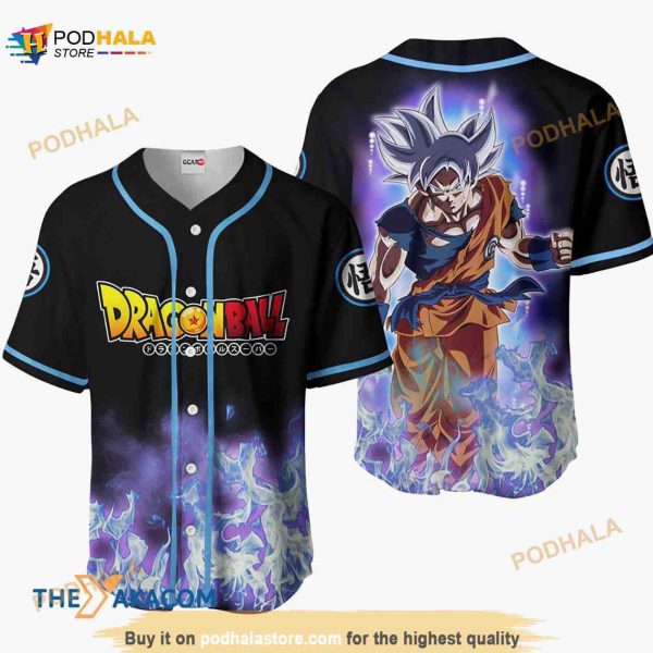 Goku Ultra Instinct Anime Baseball Jersey For Dragon Ball Fan Shirt