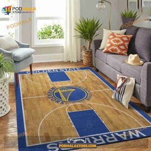 Golden State Warriors Nba Rug Room Carpet Sport Custom Area Floor Home Decor