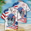 Gorila Merica Hawaiian Shirt, Usa Flag Pattern Hawaii Shirt, 4th Of July Shirt