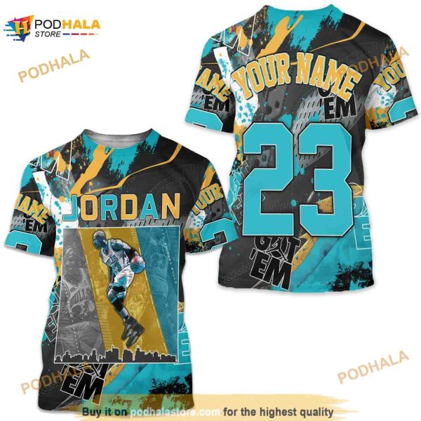 Got Em Custom 23 Jordan City Unisex Shirt 2023 Retro Aqua 5s 3D Shirt