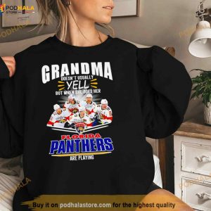 Grandma Doesn't Usually Yell But When She Does Her Florida Panthers Are Playing Signatures Shirt 2