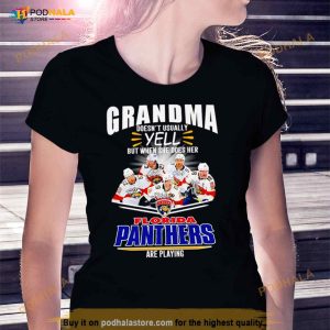 Grandma Doesn't Usually Yell But When She Does Her Florida Panthers Are Playing Signatures Shirt 3