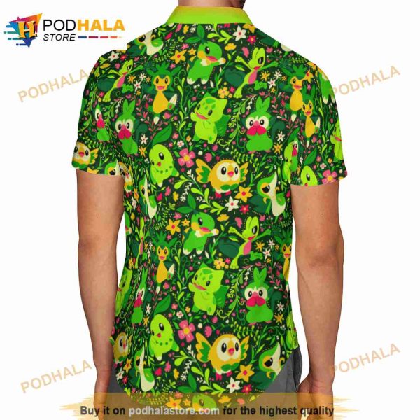 Grass Pokemon Beach 3D Funny Hawaiian Shirt