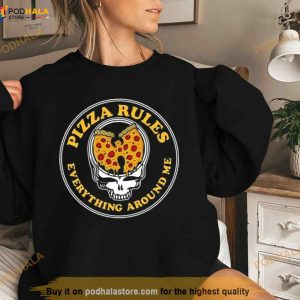 Grateful Dead Skull Wu Tang Clan Pizza Rules Everything Around Me Shirt 3
