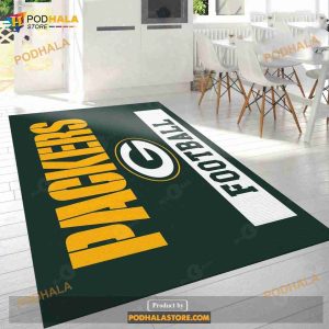 Green Bay Packers Football NFL Logo Area Rug For Gift Bedroom Rug- Indoor Outdoor Rugs