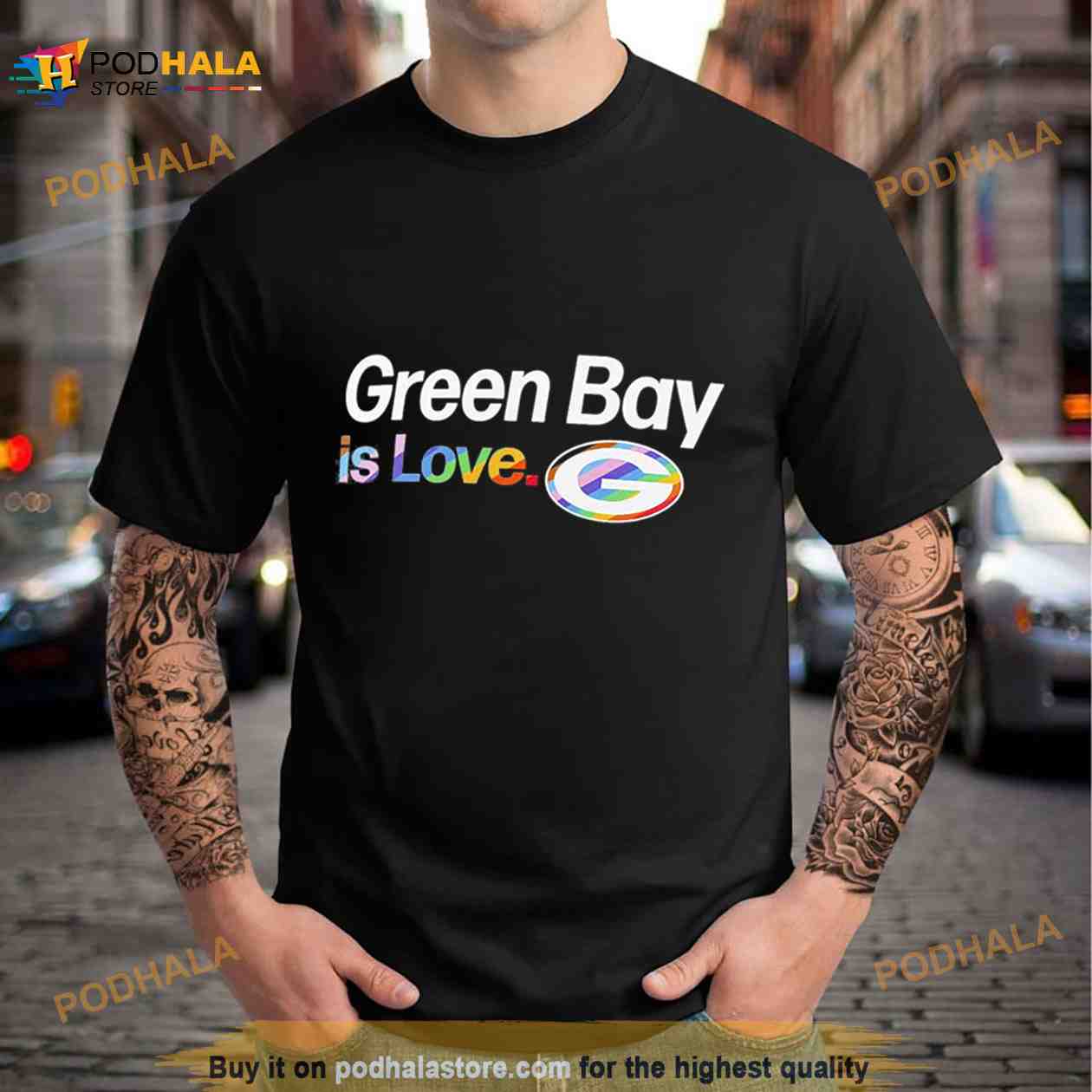 Green Bay Packers Love Shirt - High-Quality Printed Brand