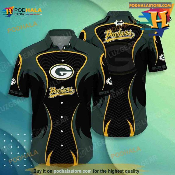 Green Bay Packers NFL Hawaii Beach Shirt Summer Button Down Hawaiian Shirt