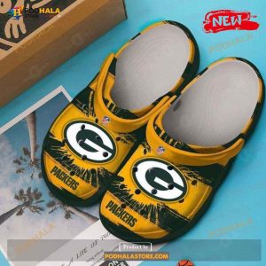 Green Bay Packers Teams Rubber Crocs Crocband Clogs Comfy Footwear