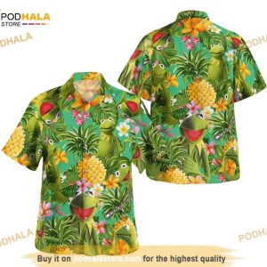 Green Mummpet Funny Hawaiian Shirt, Funky Green Muppet Funny Aloha Shirt