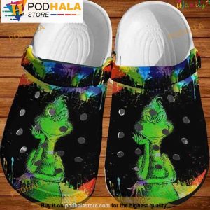 Grinch Colorful 3D Crocs, Funny Crocs