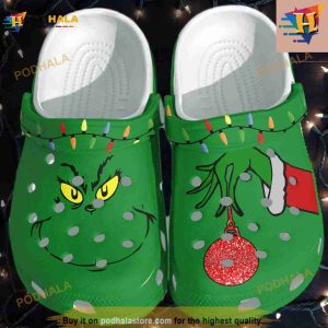 Grinch Face Funny Crocs Clog Shoes