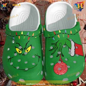 Grinch Face Funny Crocs Clog Shoes 2