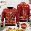 Grinch Skiing My German Shepherd Christmas Wool Ugly Knitted Christmas Sweater