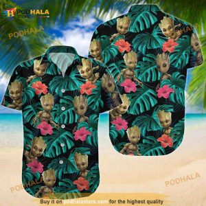 Groot Disney Hawaiian Shirt, Groot Button Up Shirt