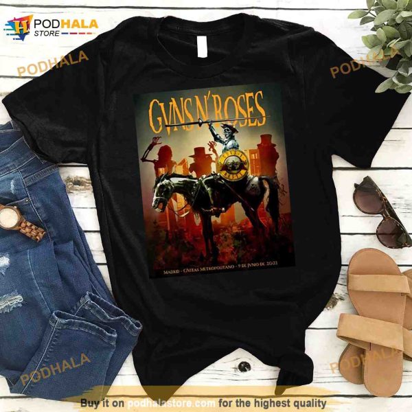 Guns N’ Roses Madrid We’re Here Civitas Metropolitano 9 De Juno De 2023 Shirt