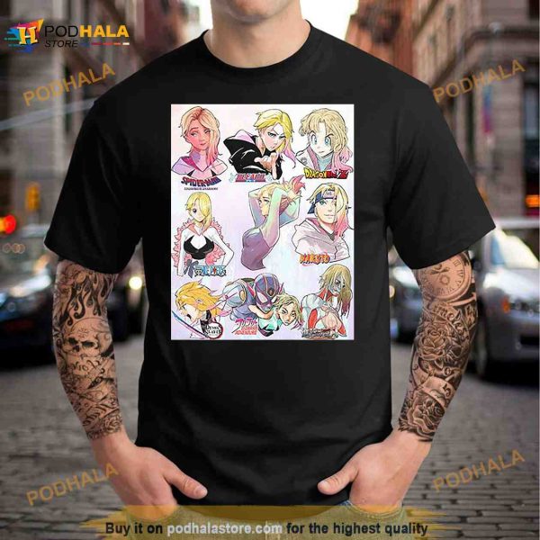 Gwen Stacy Spider Gwen In 9 Manga Art Styles Fan Gifts T Shirt